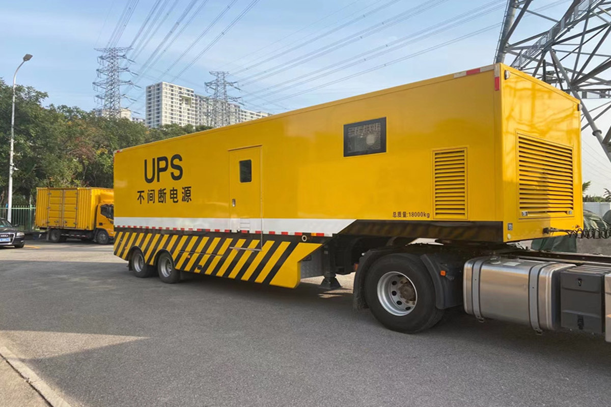 幸福路街道发电机租赁施工现场